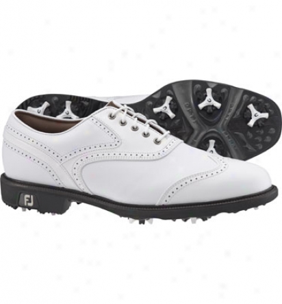 Footjoy Mens Icon - White Golf Shoes (fj#52248)