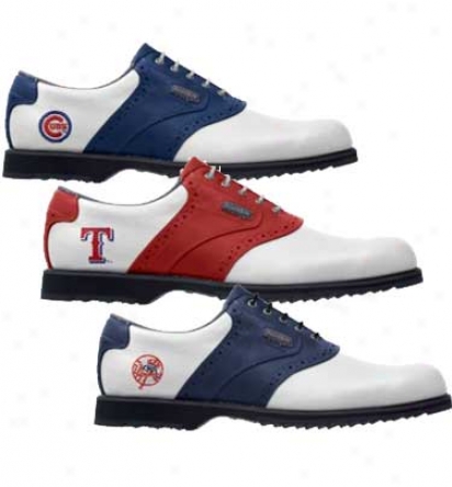 Footjoy Mens Mlb Dryjoys Spikeless Myjoys Golf Shoes - Fj# 53442