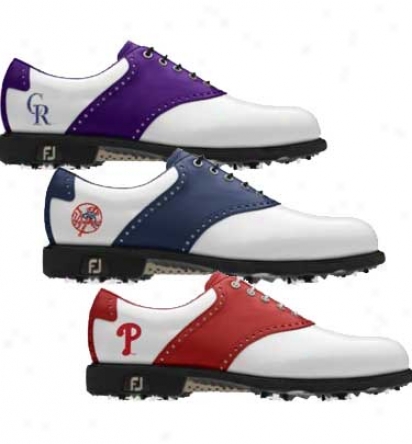 Footjoy Mens Mlb Icon Traditional Load Myjoys Golf Shoes - Fj# 52045