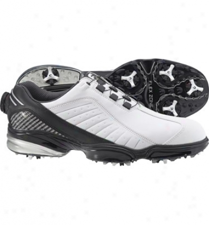 Footjoy Mens Sports - White/black/silver Individual part Golf Shoes (fj#53238)