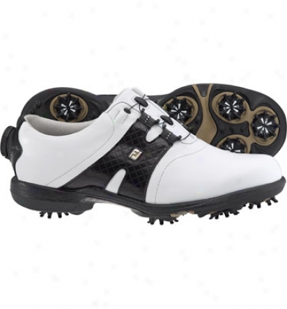 Footjoy Womens Dryjoys - White/black Golf Shoes (fj#99058)