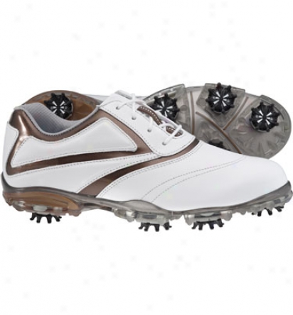 Footjoy Womens Fj Sport - White/bronze Golf Shoes (fj#9311)