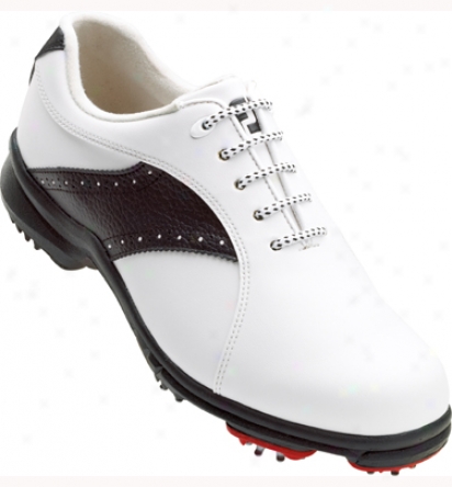 Footjoy Womens Greenjoys Golf Shoes (white/black) - Fj# 48425