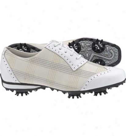 Footjoy Womens Lopro Collection - Cream/white Golf Shoes (fj#97167)