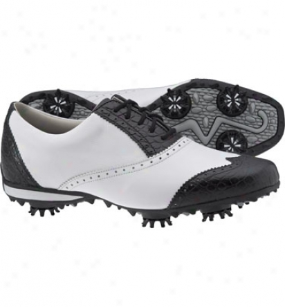 Footjoy Womens Lopro Collection - White/black Golf Shoes (fj#97217)