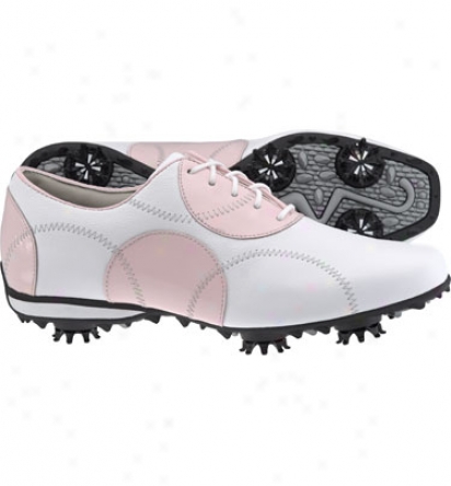 Footjoy Womens Lopro Collection - White/pink Golf Shoes (fj#97125)