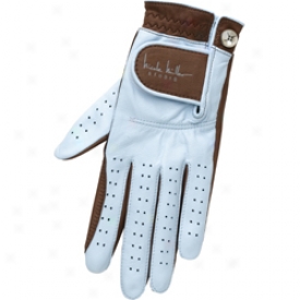 Glove It Nicole Miller Blue/brown Two Tenor Leather Glove