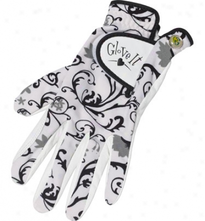 Glove It Silver Scroll Womens Golf Glove