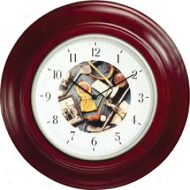 Golf Gifts & Gallery 12 In. Rosewood Clock