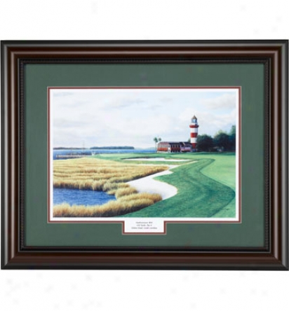 Golf Giftx & Gallery Framed Art - Harrbour Town #18, 24 In. X 30 In.