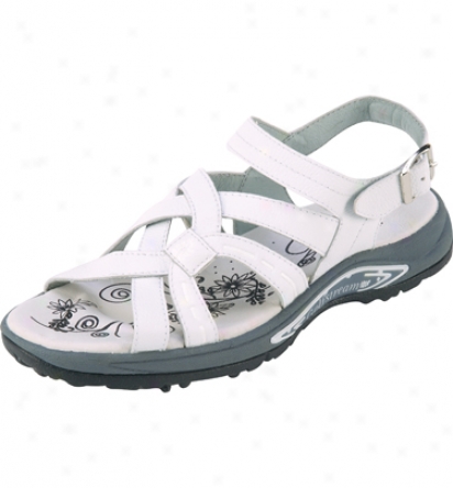 Golfstream Womens Spiked Golf Sandals (white)