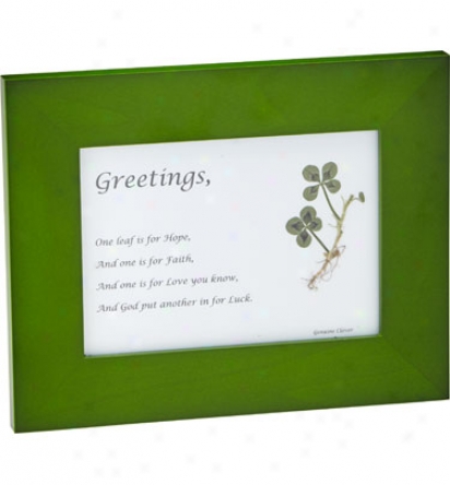 Good Luck Brand Clover Art Frame