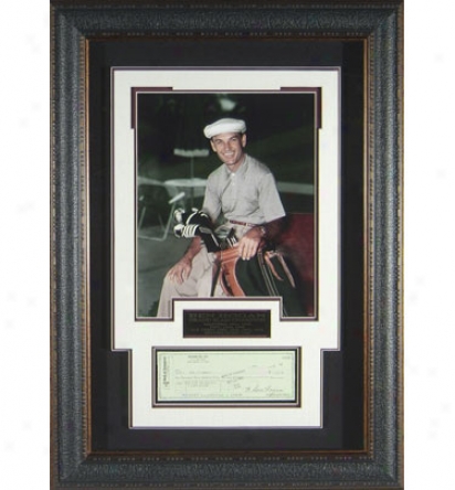 Gotta Have It Golf Ben Hogan Seated With Signed Bank Check Poortrait