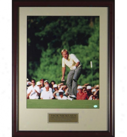 Gotta Have It Golf Jack Nicklaus - 1986 Masters In.the Putt In. Framed Photo