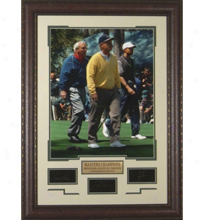 Gotta Have It Golf Palmer, Nicklaus, Woods - Masters Laser Engraved Signature Display