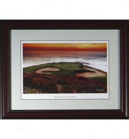 Gotta Have It Golf Pebble Beach Hole #7 By Steve Heit - Framed Photo