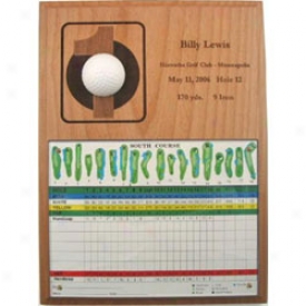Great Golf Memories Personalized Scorecard And Ball Hole-in-one Plaqeu