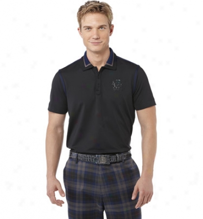 Ijp Mens Black Watch Quickdry Polo