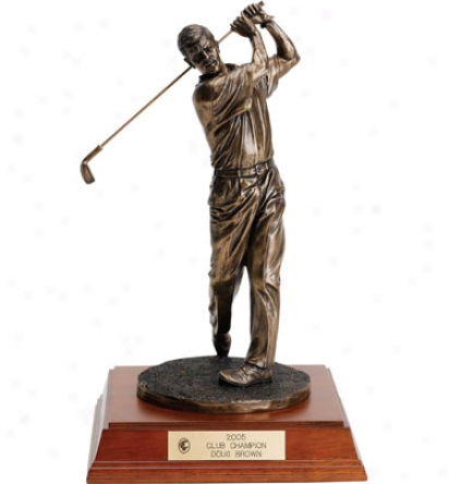 Jba Awards Personalized 10 In. Bronze Male Golf Sculpture