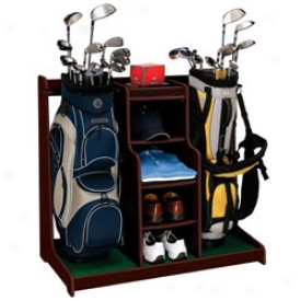 J.g. Hickory Wood Club And Bag Organizer (walnut Accomplish)