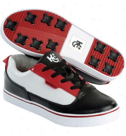 Kikkor Golf Mens Dress Sneaker Waterproof Golf Shoes - Scarlet