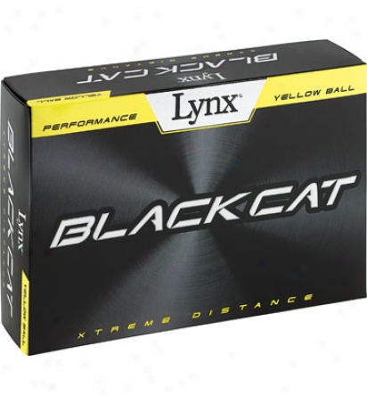 Lynx Black Cat Yellow Golf Balls