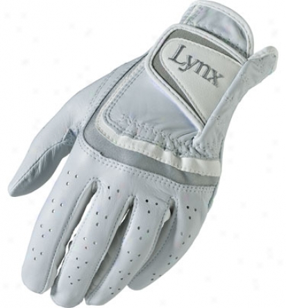 Lynx Womens Crystal Cat Leather Glove