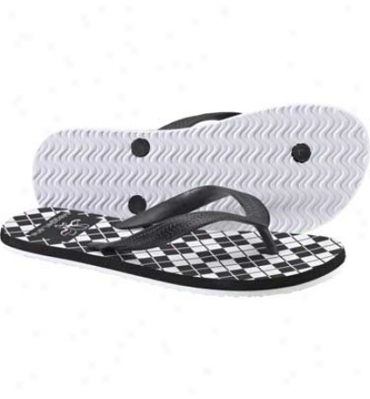 Maggie Lane Womens Flip Flop (black/white)