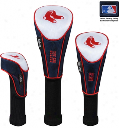 Mcarthur Mlb Set Of Three Nylon Headcovers- Driver, Fairway, Utility