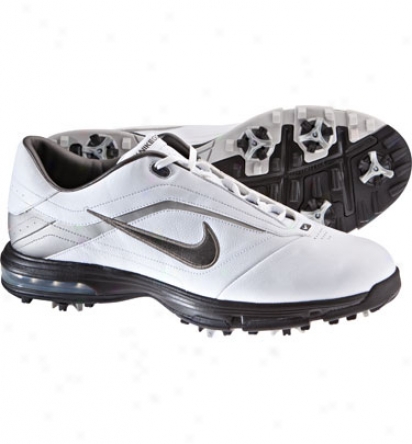 Nike Mens Air Academy - White/gunmetal/metallic Silver Golf Shoes