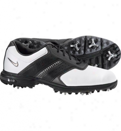 Nike Mens Air Tour Saddle Golf Shoes (white/metallic Silver/black)