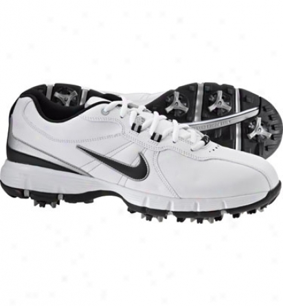 Nike Mens Attack Wp Golf Shoes (white/black/silver)