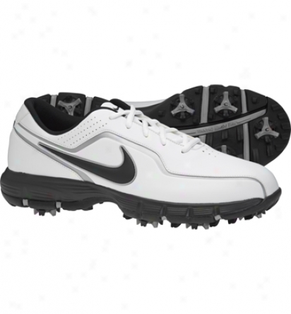 Nike Mens Durasport - White/black/metallic Silver Golf Shoes