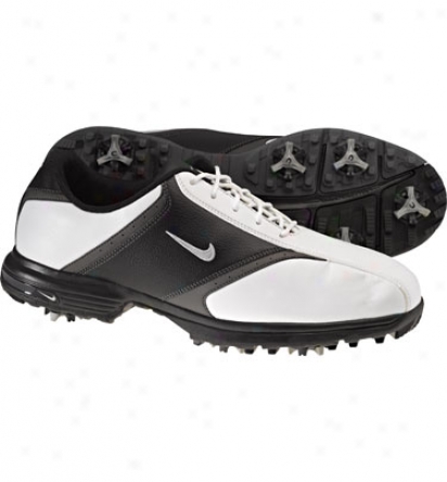 Nike Mens Heritage Golf Shoes (white/silver/black)