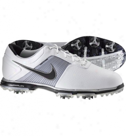 Nike Mens Lunar Control Golf Shoes (white/black/pewter)