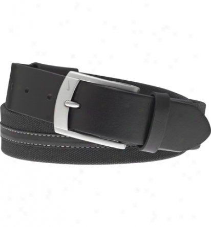 Nike Mens Ng Waxed Canvas And Leather Belt