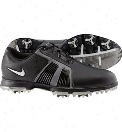 Nike Mens Zoom Trophy Ii - Black/silver/grey Golf Shoes