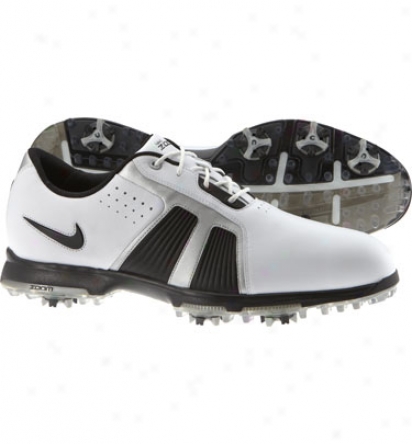 Nike Mens Zoom Memorial of conquest Ii - White/black/silver Golf Shoes