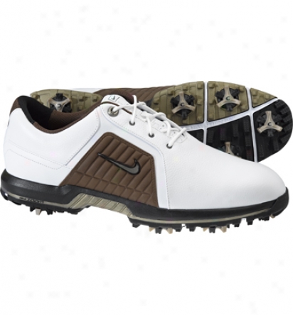 Nike Mens Zoom Trophy - White/bronze/brown Golf Shoes