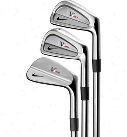 Nike Pre-owned Vr Pro Combo 3-pw Iron Set With Steel Shafts