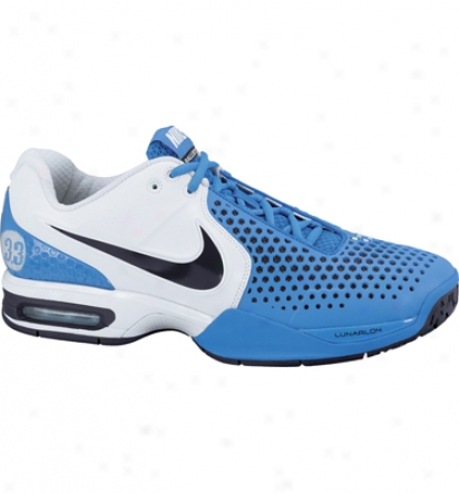 Nike Tennis Mens Ari Max Courtballistec 3.3 - White/blue/black Tennis Shoes