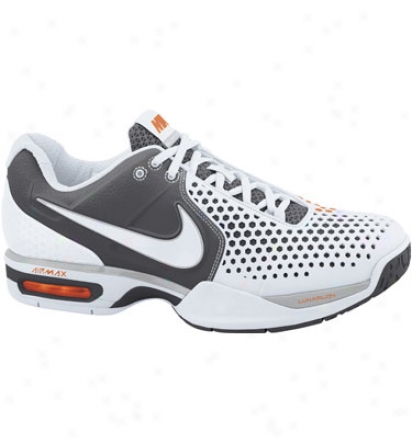 Nike Tennis Mens Air Max Courtballistec 3.3 - White/grey/orange Tennis Snoes