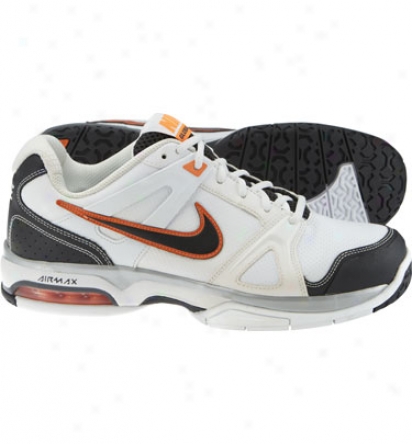 Nike Tennis Mens Air Max Global Court - White/grey/orange Tennis Shoes