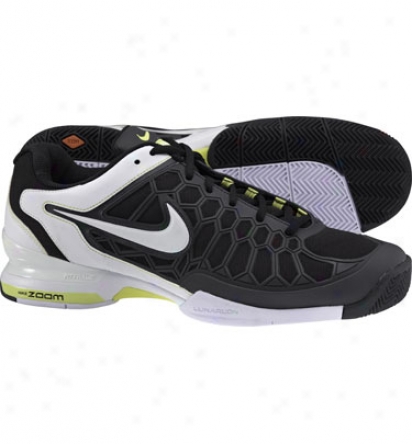 Nike Tennis Mens Zoom Braethe 2k11 - Black/anthracite/yellow Tennis Shoes