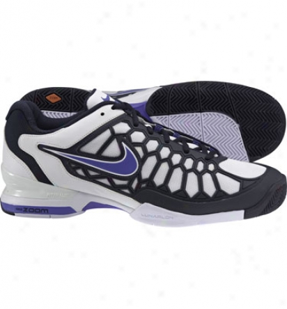 Nike Tennis Mens Zoom Breathe 2k11 - White/blue/obsidian Tennis Shoes