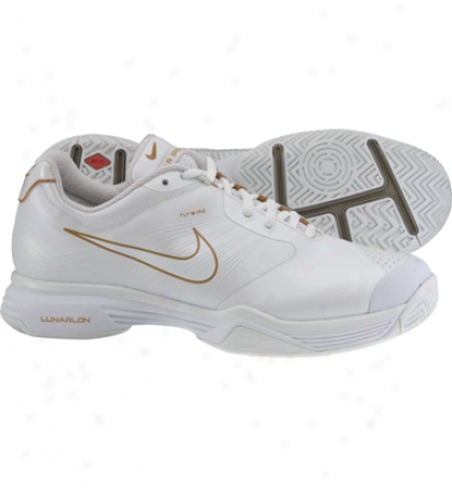 Nike Tennis Womens Lunar Speed 3 - White/bronze/white Tennis Shoes