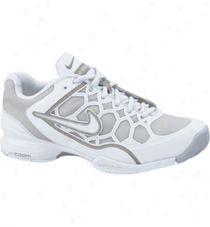 Nike Tennis Womens Zoom Breatge 2k11 - White/grey Tennis Shoes