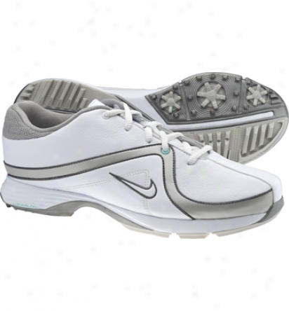 Nike Womens Lunar Brassie - White/pewter/granite Golf Shoee