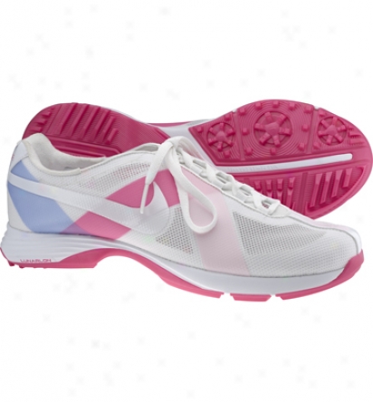 Nike Womens Lunar Summer Lite-  White/pink Golf Shoe