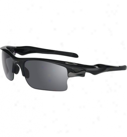 Oakley Fast Jacket Sunglasses-  Black Frame With Black Iridium And Persimmon Lenses